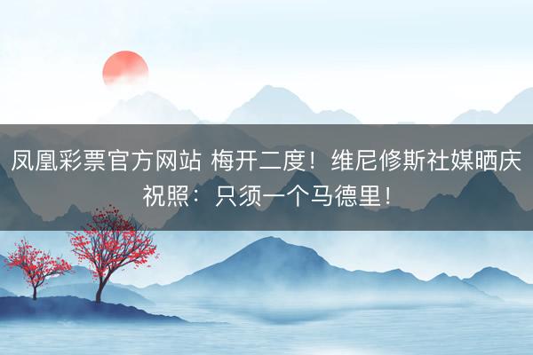 凤凰彩票官方网站 梅开二度！维尼修斯社媒晒庆祝照：只须一个马德里！